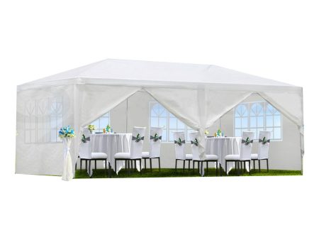 Wedding Party Canopy Tent Outdoor Gazebo With 6 Removable Sidewalls - White Online Sale