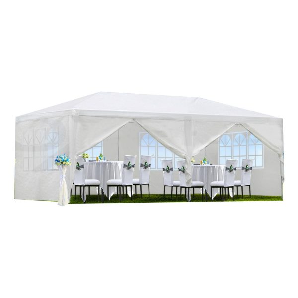 Wedding Party Canopy Tent Outdoor Gazebo With 6 Removable Sidewalls - White Online Sale