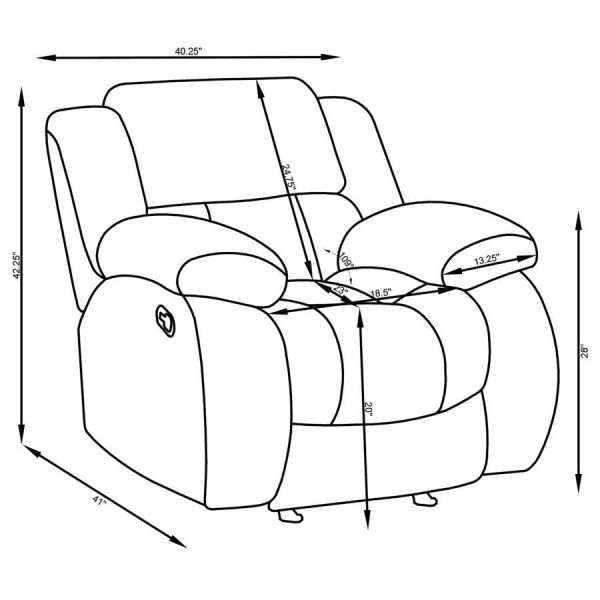 Weissman - Upholstered Padded Arm Glider Recliner - Gray on Sale