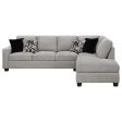 Whitson - Upholstered Track Arm Sectional Chaise Sofa - Stone Online