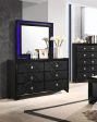 Penelope - 6-Drawer Dresser With Mirror - Midnight Star Online Hot Sale