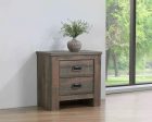 Frederick - 2-Drawer Nightstand - Weathered Oak Online Hot Sale