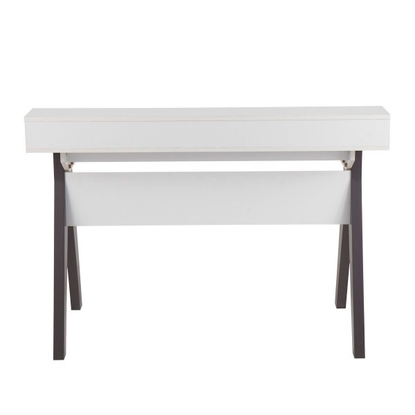 Wishbone - Contemporary Desk - Gray   White Sale