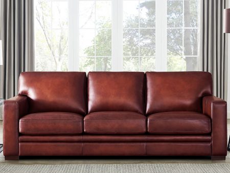 Dillon - Waxy Pull Up Leather Sofa - Mocha on Sale