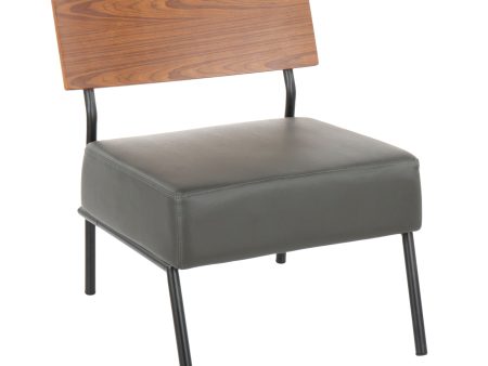 Fiji - Contemporary Chair - Gray   Walnut Fashion