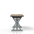 X Based Counter Height Casual Dining Table - Aqua Blue Online