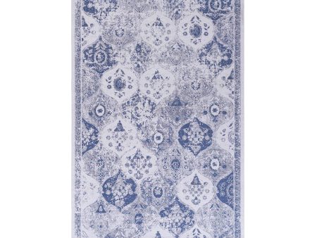 2  x 3  Area Rug, Machine Washable, Low-Pile Non-Slip Non-Shedding Foldable Kid & Pet Friendly, - Blue Sale