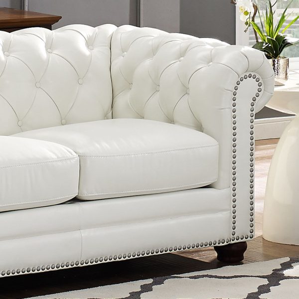 Aliso - Leather Sofa - Creamy White Online