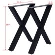 X Table Legs 28X 24 , Wide Metal Table Legs, Heavy Duty Steel Desk Legs Table Leg Dining Table Legs Coffee Desk Leg (Set of 2) - Black Online Hot Sale