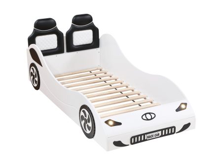 Colen - Twin Car Bed With LED - White Online Sale