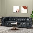 Comfy 3 Seat Sofa & Wooden Legs, For Living Room And Study - Black Online