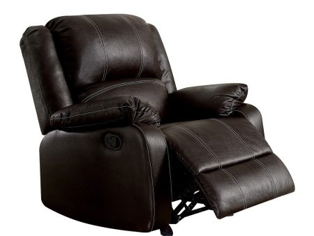 Zuriel - Synthetic Leather Recliner Chair - Black Supply