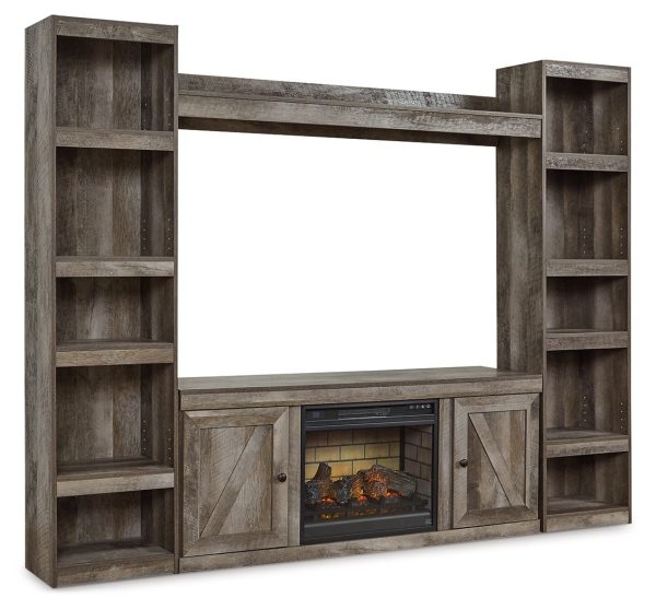 Wynnlow - Entertainment Center With 60  TV Stand Cheap