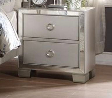 Voeville II - Nightstand - Silver Online Hot Sale