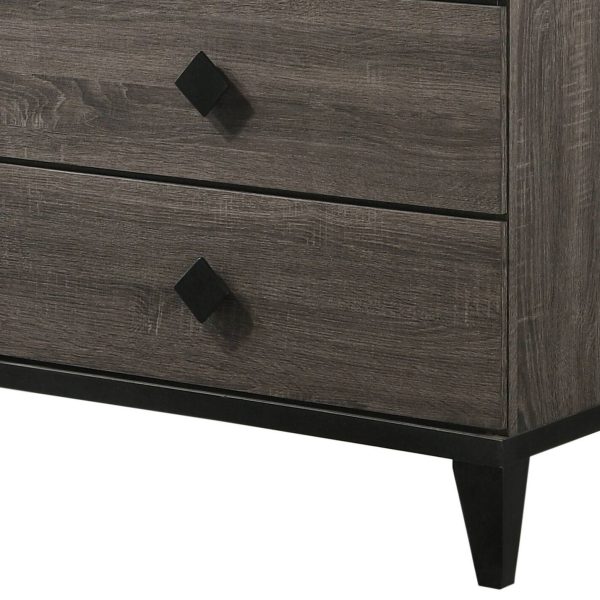 Avantika - Faux Marble Top Rustic Dresser - Gray   Marble   Oak Fashion