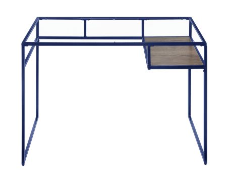 Yasin - Glass Top Writing Desk - Blue on Sale