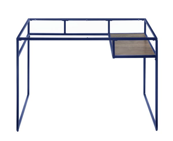 Yasin - Glass Top Writing Desk - Blue on Sale