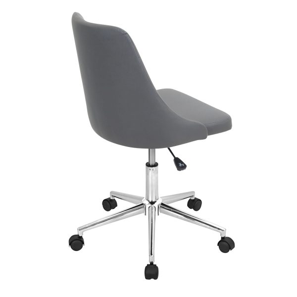 Marche - Contemporary Adjustable Office Chair With Swivel - Gray Online