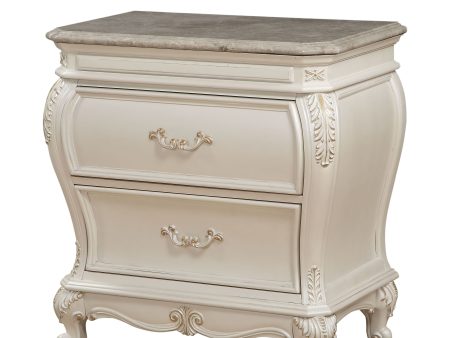 Chantelle - Nightstand With Granite Top - White Online Hot Sale