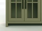 Vineyard - 97  Fireplace TV Stand Console For TVs Up To 100  - Sage Green And Fruitwood Finish For Sale