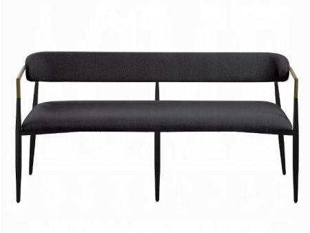 Jaramillo - Chenille Bench - Black Online Sale