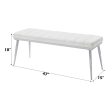 Weizor - Synthetic Leather Bench - White For Cheap