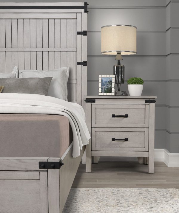 Alexandria - Nightstand, Mountain Mist Finish - Gray For Cheap