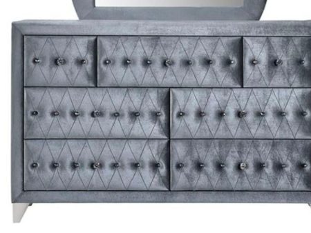 Dante - Velvet Dresser - Gray For Discount