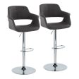 Vintage Flair - Mid Century Modern Adjustable Barstool With Oval Footrest (Set of 2) For Discount