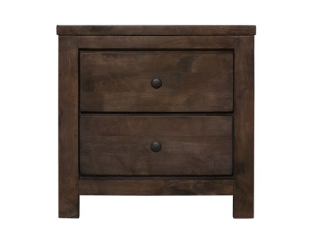 Verna - 2 Drawer Nightstand - Brown For Cheap