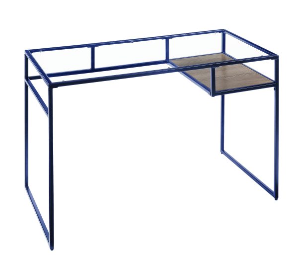 Yasin - Glass Top Writing Desk - Blue on Sale