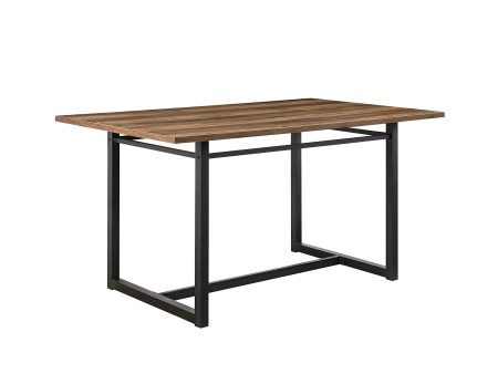 Modern Industrial Rectangle Dining Table - Rustic Oak Supply