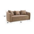 Keith - Chenille Sofa With 3 Matching Color Toss Pillows Online Sale