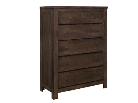 Verna - 5 Drawer Chest - Brown Online Sale