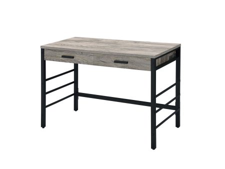 Disho - Weathered Writing Desk With USB - Oak Online now