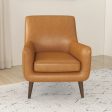 Alex - Leather Lounge Chair - Tan Discount