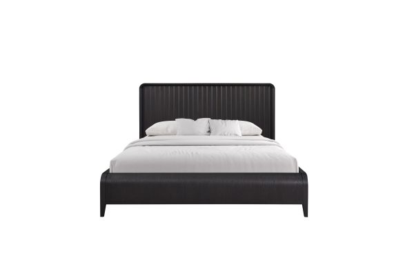 Queen Waterfall - Panel Bed - Black on Sale