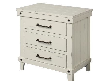 3 Drawer Nightstand - White For Cheap