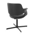 Vintage Flair - Mid-Century Modern Swivel Chair With X - Pedestal - Black Supply