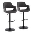 Vintage Flair - Mid Century Modern Adjustable Barstool With Swivel & Rounded T Footrest (Set of 2) Online