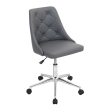 Marche - Contemporary Adjustable Office Chair With Swivel - Gray Online