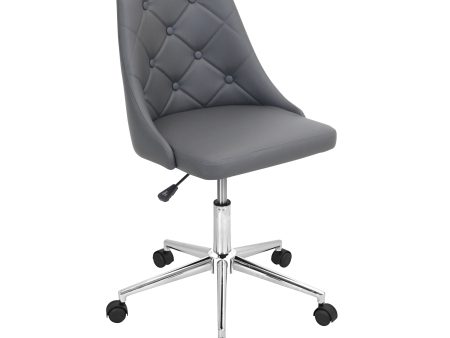 Marche - Contemporary Adjustable Office Chair With Swivel - Gray Online