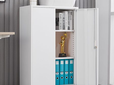 Metal Storage Cabinet With Locking Doors And Adjustable Shelf, Folding Filing Storage Cabinet, Folding Storage Locker Cabinet For Home Office, School, Garage Online now