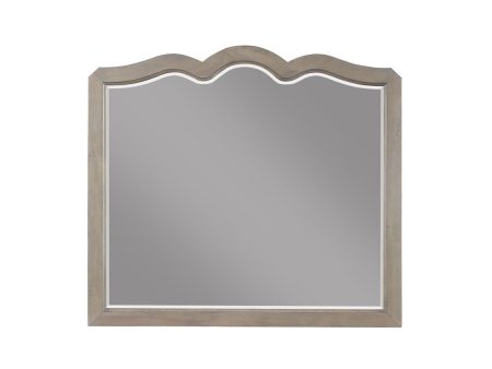 Laurel - Grove Scallop Shaped Mirror - White Poplar Fashion