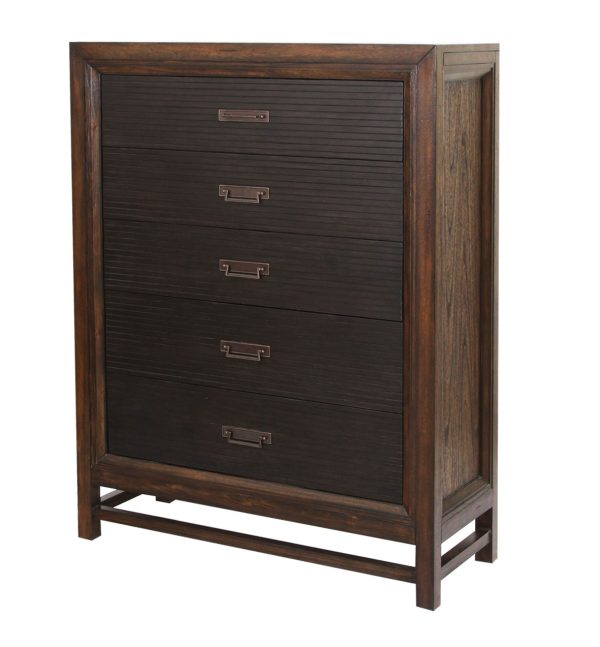 Branson - 5 Drawer Chest, Two Tone - Brown Online