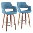 Vintage Flair - Mid-Century Modern Fixed Height Counter Stool With Swivel With Round Footrest (Set of 2) Online now