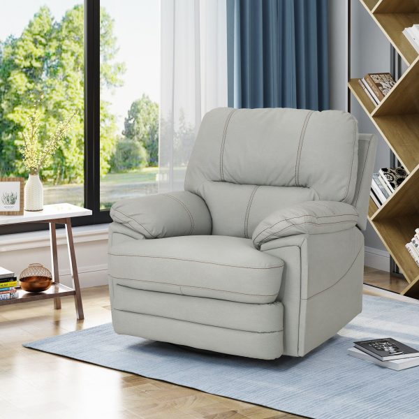 Wide - Faux Leather Manual Swivel Standard Recliner Supply