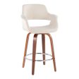 Vintage Flair - Mid-Century Modern Fixed Height Counter Stool With Swivel With Round Footrest (Set of 2) Online now