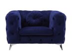 Atronia - Velvet Chair - Blue Cheap