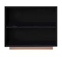 Vanessa - 2 Compartment Bookshelf - Black   Gold on Sale